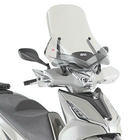Transparent interchangeable GIVI windshield 58x57cm for KYMCO AGILITY/R16/R16 ABS