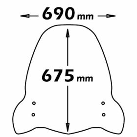 ISOTTA Hohe Windschutzscheibe 675x690mm für PIAGGIO NRG Power