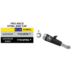 ARROW genehmigter Pro-Race Slip-On Schalldämpfer Schwarz Nichrom für Yamaha YZF R3