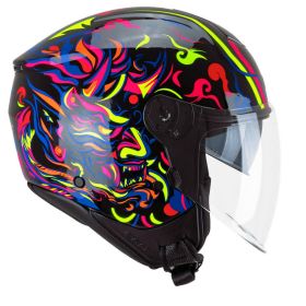 Jethelm CGM 126S IPE DEMON schwarz blau rot gelb