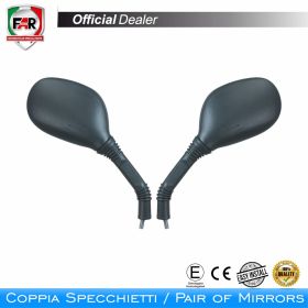 Coppia specchietti manubrio omologati FAR 0125/0126 neri