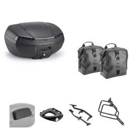 GIVI Riviera Top Case Kit CORIUM Black 46/16L for HONDA X-ADV