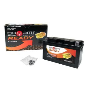 Batteria OKYAMI YT7B pronta all'uso precaricata e sigillata 12V 6,5Ah 150x65x92mm