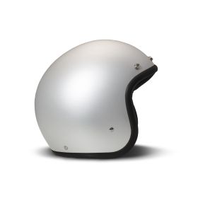 Casco Jet Cafe Racer DMD RETRO Aluminium Argento Opaco
