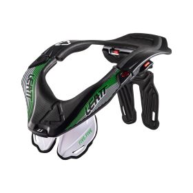 Protezione collo moto LEATT 5.5 nero bianco certificazione CE