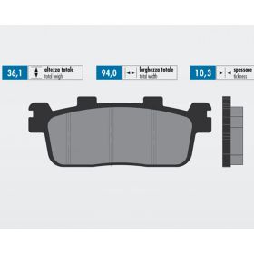 POLINI ORIGINAL brake pads pair 36.1x94x10.3 mm