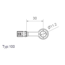 JMT TYP100 Raccord en acier inoxydable 11,2 mm 0