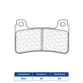 Jeu de plaquettes de frein avant CL BRAKES 1134A3+ en composé fritté pour HONDA