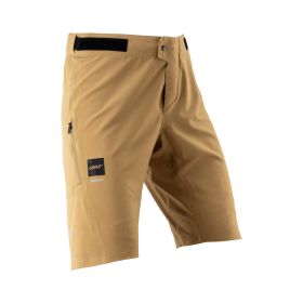 Pantaloncini MTB LEATT Endurance 2.0 marrone vestibilità slim idrorepellenti