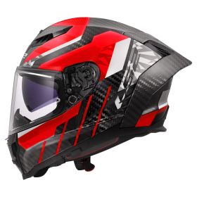 Casques Integraux LS2 FF807 DRAGON Trax Rouge Noir Brillant