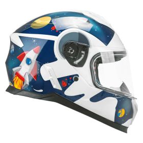 Full face helmet child CGM 265S MICRO SPACE blue white
