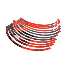 Adesivi cerchioni scooter 13 pollici STAGE6 rosso/nero