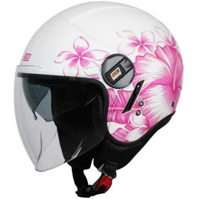 Casco Demi-Jet ORIGINE ALPHA SUMMERTIME fucsia/bianco opaco