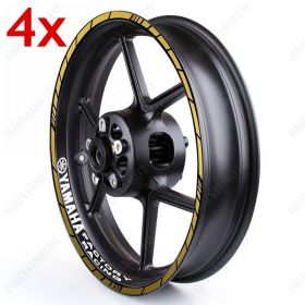 ''Aufkleber - Rad - PROFILE UND INNERE CIRCLE R6 FACTORY RACING WHITE GOLD'