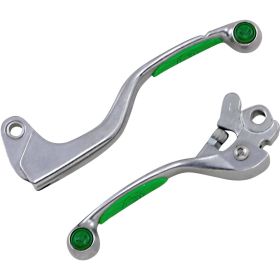 Leviers de frein/embrayage verts pour Kawasaki KX 125/250