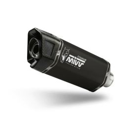 MIVV Sr-1 Schwarzer Slip-On Auspuff Titan genehmigt für TRIUMPH Speed Triple 1200 RR/RS