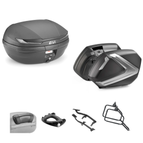 GIVI ARENA TECH V37 TECH Top Case Schwarz Rauch 45/37L für YAMAHA