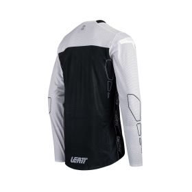 Maglia MTB LEATT Gravity 4.0 bianco/nero tessuto ultraleggero ventilato