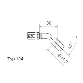 Raccordo ad anello JMT TYP104 oro 11.2mm 45