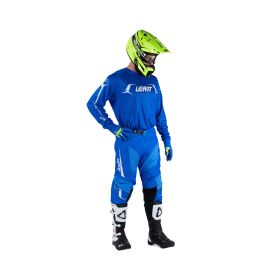 Completo moto LEATT Moto 3.5 Ride blu nero maglia e pantaloni