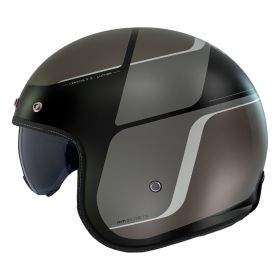 Casco Jet MT Helmets Le Mans 2 SV S Luther B12 Nero Grigio Opaco