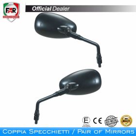 Coppia specchietti manubrio omologati FAR 0367/0367 neri
