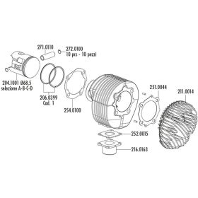POLINI thermal group D.68.5 stroke 60 aluminum cylinder