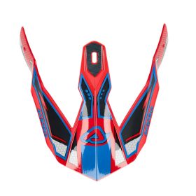 Visière ACERBIS Rouge/Bleue pour casque LINEAR