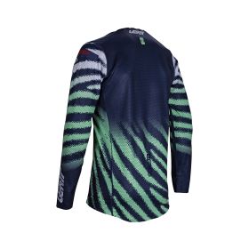 Maillot motocross LEATT Moto 5.5 UltraWeld Matcha vert bleu filet élastique