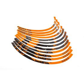 Adesivi cerchioni 17 pollici STAGE6 arancione/nero