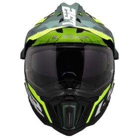 Casco Enduro Dual Road LS2 MX701 EXPLORER Spire Verde Opaco Giallo Hi-Viz