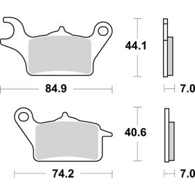 SBS 236HF Jeu de plaquettes de frein en composé céramique pour HONDA