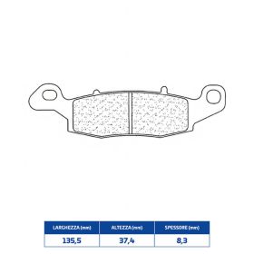 Jeu de plaquettes de frein arrière CL BRAKES 2384RX3 en composé fritté pour motos de route