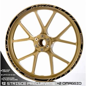 Motorrad felgenaufkleber IRIDEA DESIGN WHE-KAW-NJA-SPO-BK