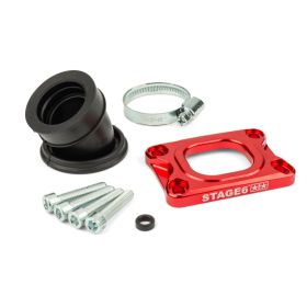 Collettore aspirazione STAGE6 360° rosso per MIKUNI TM24