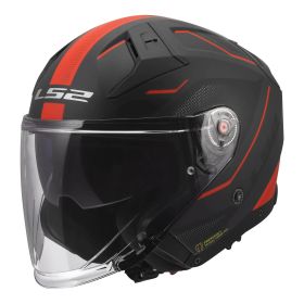 Casco jet LS2 OF603 INFINITY II VEYRON nero grigio rosso