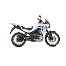 Échappement MIVV Oval Black Slip-on et embout carbone homologué pour HONDA XL 750 Transalp