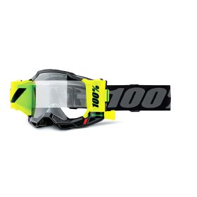 100% ACCURI 2 FORECAST Motocrossmaske schwarz klare Linse
