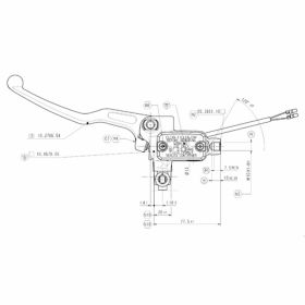 Pompa frizione assiale BREMBO 10467019 nera D.pistone 13mm leva fissa