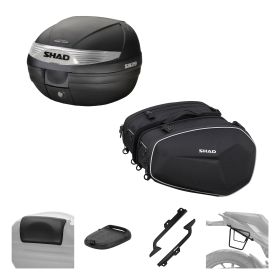 SHAD Komplettset SH29 schwarz und E48 schwarz für KTM Duke 125/390