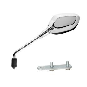 Specchietto manubrio FAR sinistro cromo con kit montaggio per Piaggio