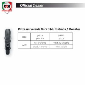 FAR black counterclockwise clamp adapter 10X1.25