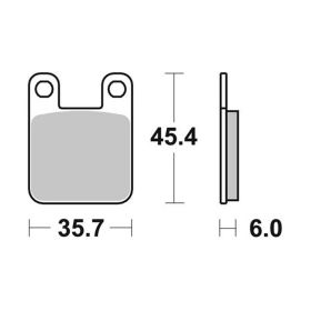 Plaquettes de frein tout-terrain SBS 559SI en matériau fritté