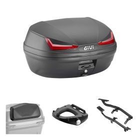 GIVI E455 SIMPLY IV Topcase kit black red for ROYAL ENFIELD Super Meteor 650