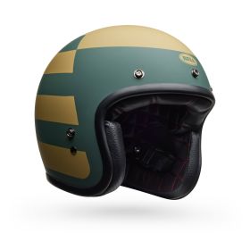 Jet Helmet Cafe Racer BELL Custom 500 Parlor Green Gold Matte