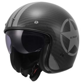 Casco jet LS2 OF601 BOB II C STAR grigio