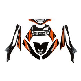 Stage6 Orange Deco Graphics Kit for Yamaha Bws after 2004