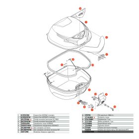Placca centrale bauletto KAPPA per K355
