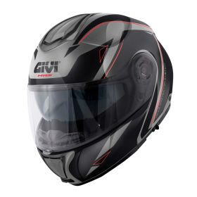 Casco modulare GIVI X26 Square titanio nero rosso