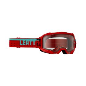 Masque cross LEATT Velocity 4.5 rouge bleu lentille transparente 83%